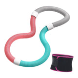 Maxbell Fitness Hoop Training Professional with Waist Belt for Travel Women Men Yoga Gray Green 1.5kg