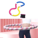 Maxbell Fitness Hoop Training Professional with Waist Belt for Travel Women Men Yoga Blue Yellow 1kg