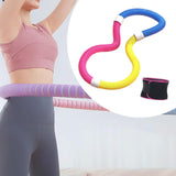 Maxbell Fitness Hoop Training Professional with Waist Belt for Travel Women Men Yoga Blue Yellow 1.2kg
