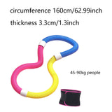 Maxbell Fitness Hoop Training Professional with Waist Belt for Travel Women Men Yoga Blue Yellow 1.5kg