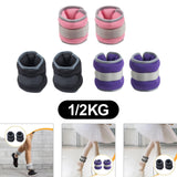 Maxbell 2Pcs Wrist Ankle Weights Multipurpose for Running Exercise Strength Training 0.5kg Black
