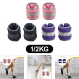 Maxbell 2Pcs Wrist Ankle Weights Multipurpose for Running Exercise Strength Training 0.5kg Black