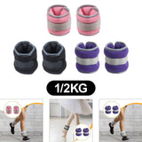 Maxbell 2Pcs Wrist Ankle Weights Multipurpose for Running Exercise Strength Training 0.5kg Black