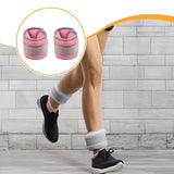 Maxbell 2Pcs Wrist Ankle Weights Multipurpose for Running Exercise Strength Training 0.5kg Pink