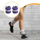 Maxbell 2Pcs Wrist Ankle Weights Multipurpose for Running Exercise Strength Training 0.5kg Purple