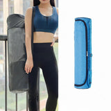 Maxbell Yoga Mat Bag Zipper Pouch Multifunctional Gym Bag for Office Travel Training Blue
