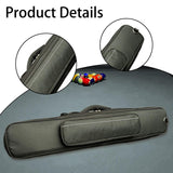 Maxbell Pool Cue Case for 1/2 Billiard Stick with Handle Scratch Resistant Protector Black