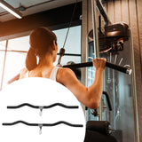 Maxbell LAT Pull Down Bar Black Cable Machine Attachment for Muscle Building Fitness 80cm