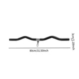 Maxbell LAT Pull Down Bar Black Cable Machine Attachment for Muscle Building Fitness 80cm