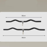 Maxbell LAT Pull Down Bar Black Cable Machine Attachment for Muscle Building Fitness 92cm