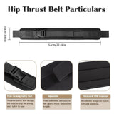 Maxbell Butt Thrust Belt for Dumbbells Training for Strength Training Workout Squats Black