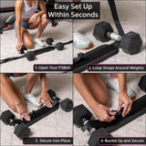 Maxbell Butt Thrust Belt for Dumbbells Training for Strength Training Workout Squats Black
