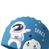 Maxbell Kids Swim Cap Cartoon Soft Silicone Shower Cap for Water Sports Beach Diving Blue