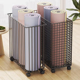 Maxbell Yoga Mat Storage Cart Accessories Supplies Rack for Garage Dormitory Workout Black and M