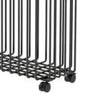 Maxbell Yoga Mat Storage Cart Accessories Supplies Rack for Garage Dormitory Workout Black and M