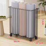 Maxbell Yoga Mat Storage Cart Accessories Supplies Rack for Garage Dormitory Workout Black and L