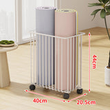 Maxbell Yoga Mat Storage Cart Accessories Supplies Rack for Garage Dormitory Workout White and M