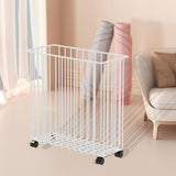 Maxbell Yoga Mat Storage Cart Accessories Supplies Rack for Garage Dormitory Workout White and L