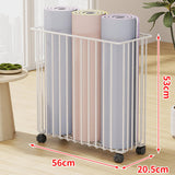 Maxbell Yoga Mat Storage Cart Accessories Supplies Rack for Garage Dormitory Workout White and L
