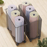 Maxbell Yoga Mat Storage Cart Accessories Rack for Resistance Bands Garage Dormitory Black