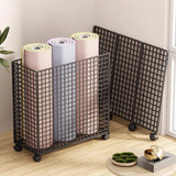 Maxbell Yoga Mat Storage Cart Accessories Rack for Resistance Bands Garage Dormitory Black