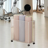 Maxbell Yoga Mat Storage Cart Accessories Rack for Resistance Bands Garage Dormitory White
