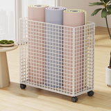 Maxbell Yoga Mat Storage Cart Accessories Rack for Resistance Bands Garage Dormitory White