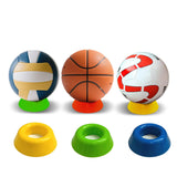 Maxbell 4x Sport Ball Stand Holders Versatile Space Saving Basketball Display Stands Orange