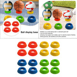 Maxbell 4x Sport Ball Stand Holders Versatile Space Saving Basketball Display Stands Orange