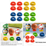 Maxbell 4x Sport Ball Stand Holders Versatile Space Saving Basketball Display Stands Orange