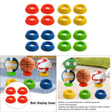 Maxbell 4x Sport Ball Stand Holders Versatile Space Saving Basketball Display Stands Orange