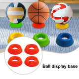 Maxbell 4x Sport Ball Stand Holders Versatile Space Saving Basketball Display Stands Orange