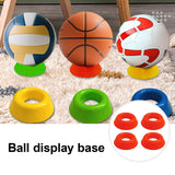 Maxbell 4x Sport Ball Stand Holders Versatile Space Saving Basketball Display Stands Orange