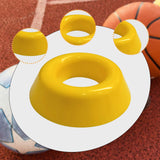 Maxbell 4x Sport Ball Stand Holders Versatile Space Saving Basketball Display Stands Yellow