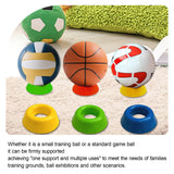 Maxbell 4x Sport Ball Stand Holders Versatile Space Saving Basketball Display Stands Yellow