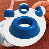 Maxbell 4x Sport Ball Stand Holders Versatile Space Saving Basketball Display Stands Blue