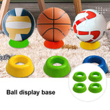 Maxbell 4x Sport Ball Stand Holders Versatile Space Saving Basketball Display Stands Green