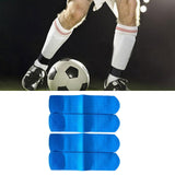 Maxbell 4 Pieces Soccer Ankle Guard Strap Portable for Volleyball Basketball Cycling Blue