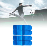 Maxbell 4 Pieces Soccer Ankle Guard Strap Portable for Volleyball Basketball Cycling Blue