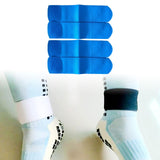 Maxbell 4 Pieces Soccer Ankle Guard Strap Portable for Volleyball Basketball Cycling Blue