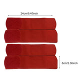 Maxbell 4 Pieces Soccer Ankle Guard Strap Portable for Volleyball Basketball Cycling Red