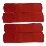 Maxbell 4 Pieces Soccer Ankle Guard Strap Portable for Volleyball Basketball Cycling Red