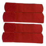 Maxbell 4 Pieces Soccer Ankle Guard Strap Portable for Volleyball Basketball Cycling Red