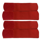 Maxbell 4 Pieces Soccer Ankle Guard Strap Portable for Volleyball Basketball Cycling Red