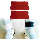 Maxbell 4 Pieces Soccer Ankle Guard Strap Portable for Volleyball Basketball Cycling Red