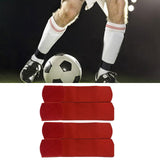 Maxbell 4 Pieces Soccer Ankle Guard Strap Portable for Volleyball Basketball Cycling Red