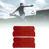 Maxbell 4 Pieces Soccer Ankle Guard Strap Portable for Volleyball Basketball Cycling Red