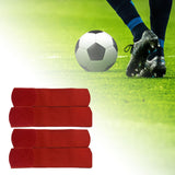 Maxbell 4 Pieces Soccer Ankle Guard Strap Portable for Volleyball Basketball Cycling Red