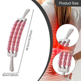 Maxbell Massage Roller Stick Workout Indoor Thighs Gym Three Rows 90 Degree Bendable Pink