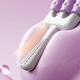 Maxbell Massage Roller Stick Workout Indoor Thighs Gym Three Rows 90 Degree Bendable Purple